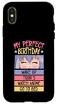 Coque pour iPhone X/XS My Perfect Birthday Wake Up Turn 5 Montre Anime Go To Bed