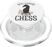 Real Gamers Play Chess Échecs Joueurs d'échecs Club PopSockets PopGrip pour MagSafe