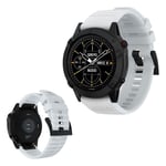 Garmin Fenix 6 / Fenix 5 Plus / Fenix 5 / Forerunner 935 / Quatix 5 / Quatix 5 Sapphire / Approach S60 / Garmin Instinct silicone watch band - White