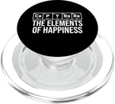 Capybara The Elements Of Happiness Periodic Table Funny PopSockets PopGrip for MagSafe