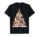 Kitten Cat Lover Xmas Holiday Santa Cat Christmas Tree T-Shirt