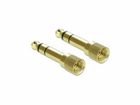 2 x Adapter 3,5mm female - 6,3mm male with screw  Gold Plated