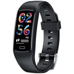 Montre Connectée Enfant Sport Smartwatch: 0.96" Connecté Bracelet Fille Garcon Fitness Tracker Activité avec Etanche Podomètre Tensiometre Moniteur de Sommeil Ecran Tactile Réveil (Noir)