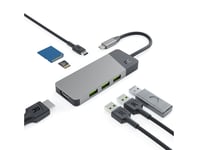 USB-C dockningsstation till USB-C PD 85W, HDMI (4K 60Hz), 3xUSB 3.1 samt SD-kort