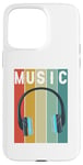 iPhone 15 Pro Max Music Vintage Shirt With Headphone For Music & Music Lovers Case