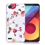 LG Q6 M700N (EU utgåvan) / Q6 Plus mobilskal TPU material skyddande böjbart mjukt - Rosor