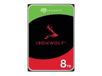 Seagate Ironwolf St8000vn004 - Hårddisk - 8 Tb - Intern - 3,5" - Sata 6 Gb/S - 7200 Rpm - Buffert: 256 Mb - Med 3 Års Seagate Rescue Data Recovery (Paket Med 4)