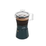 La Cafetière Verona Machine à expresso en verre, vert, 6 tasses, coffret cadeau