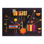 Giallobus - Cadre - Vassily Kandinsky - Motif d'en haut - Verre acrylique plexi - 70x50 - Prêt à accrocher - Peintures modernes pour la maison