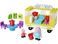 Caravane Peppa le cochon + 2 figurines personnages - 52 pieces briques Vehicules