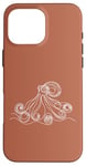 Coque pour iPhone 16 Pro Max Pacific Ocean Marine Life Poulpe à anneaux bleus Taille S