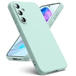 Oududianzi - Coque Compatible avec Samsung Galaxy A55 5G, [Coque Silicone Liquide] [Intérieur Microfibre] Souple Étuis en Caoutchouc Housse Antichoc Protection Bumper Coque Samsung A55-Vert Menthe