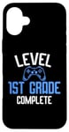 Coque pour iPhone 16 Plus Funny Level 1re année complète le dernier jour d'école de l'été