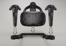 Wall Mount / Bracket For The HTC VIVE Headset and Controller In Black