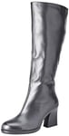 Pinko Femme Elgar Bottes Simili Cuir Tendance, Z99 Noir Limousine, 38 EU