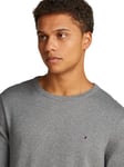 Tommy Hilfiger Pull Homme Essential Cotton Crew Neck en Coton, Gris (Medium Grey Heather), L