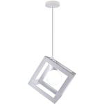 Suspension Lustre En Forme De Cube Suspension Luminaire Moderne Plafonnier Rétro Vintage Blanc