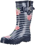 Beck Stripes Bottes de Pluie Femme - Multicolore - 39 EU