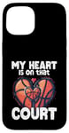 Coque pour iPhone 15 Game Day Basketball Mom