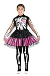 Ciao- Punk Skeletrina Squelette costume déguisement fille (Taille 9-11 ans) avec collants imprimés