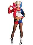 Rubie's Official Harley Quinn Ladies Fancy Dress Halloween Suicide Squad Womens Villain Costume, Small (6-10) & 32943 Official DC Suicide Squad Ladies Harley Quinn Inflatable Baseball Bat