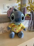 Disney Lilo And Stitch Hawaiian Yellow Shirt Plush 12" Beanie Soft Toy NEW