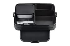 Mepal Bento Lunch Box Large - Boite dejeuner - Pour 4 Sandwiches ou 8 Tranches de Pain - Lunchbox pour Sandwichs, Petits Snacks et Restes - Snack & Déjeuner - Nordic black