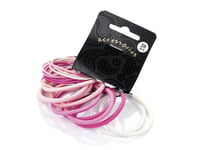 20 Pink White Thick Thin Hair Elastics Bobbles Hairbands Hair Accessories