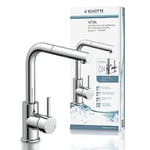 SCHÜTTE 99700 Vital Robinet d'évier de cuisine avec douchette extensible, robinet automatique avec capteur, mitigeur pour évier, robinet infrarouge sans contact, chromé