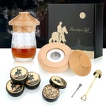 Cocktail Smoker Kit,Smoking Set with 4 Wood Chips,Old Fashioned Whiskey Smoker D