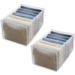 Norcks - 2 Pièces Organisateur De Tiroir Pliable Grand Capacité Organiseur De Commode Boîte De Rangement Pliable Vêtements Pour Ranger Jeans,