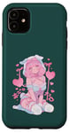 Coque pour iPhone 11 Anime Cat Girl Manga Hearts Kawaii Cute Holiday Valentines