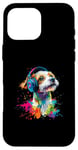 iPhone 16 Pro Max Artistic Colorful Jack Russell Terrier Headphones Dog Jacky Case