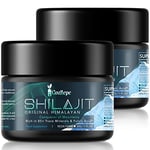 Shilajit High Potency Purified Himalayan Shilajit Resin with Fulvic Minerals & Humic Acid, Vegan, Replenish Energy and Immune Support (Pack of 2)