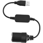 Jeffergarden Port USB vers prise allume-cigare de voiture 12V, cordon adaptateur convertisseur femelle