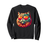 Retro Sunglasses British Shorthair Cat Sweatshirt