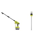 Ryobi - Pistolet Haute Pression 18V - 22 Bars - 182 L - buse 3-en-1 - kit de siphonnage 6 m Inclus avec crépine et Filtre intégrés - Vendu sans Batterie ni Chargeur & Adaptateur de Bouteille 2 L