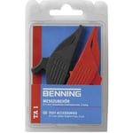 Benning TA 1 Jeu de pinces crocodiles de sécurité enfichable 4 mm CAT III 1000 V rouge, noir