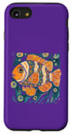 Coque pour iPhone SE (2020) / 7 / 8 Design de poisson-clown artistique pour les amateurs de l'océan et de la nature