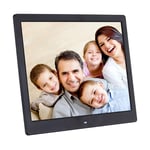 L.BAN 16 Inch HD Digital Photo Frame 1600 * 1200 Resolution 1080P Video Music Player Advertising Player USB and SD Card Slot Electronic Album with Remote Control,Black