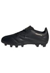 adidas Predator Club J Football Boots Flexible Ground, Core Black/Carbon/Gold Metallic, 4 UK