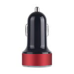 Dual USB Car Charger, Universal LED Volume Display Dual USB Port 3.1A Fast Charging Car Charger Socket Red One Size