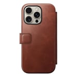 Nomad iPhone 16 Pro Modern Horween Leather Folio MagSafe Olde Dublin