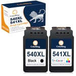 Colorking 540XL 541XL Ink Cartridges Replacement for Canon 540 and 541 Ink Cartridges for Canon TS5150 for Pixma TS5151 TS5100 MG3650s MG3650 MG3600 MG4250 MG3100 MG3150 MX475 PG540XL CL541XL