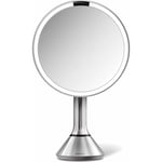 Simplehuman makeup spejl med lys, dæmpbar, sensor, Ø23 cm, børstet rustfrit stål