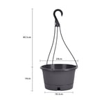 Jardinière suspendue avec crochets, 2 pièces, plante murale suspendue, plante en plastique pour Patio, pelouse, balcon, porche