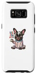 Coque pour Galaxy S8 Less Talk More Coffee Bouledogue français amusant et mignon graphique