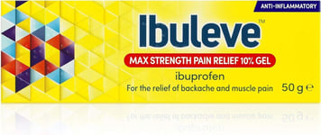 Ibuleve Max Strength Pain Relief 10% Ibuprofen Gel Anti-Inflammatory Relief 50 g