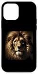 Coque pour iPhone 12 mini Chemise lion africaine pour femmes, hommes, enfants, animaux sauvages, roi chat sauvage