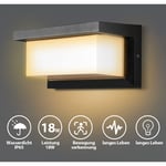 Vingo - Applique murale led 18W avec détecteur de mouvement IP65 Sensor Deko Applique extérieure Blanc chaud